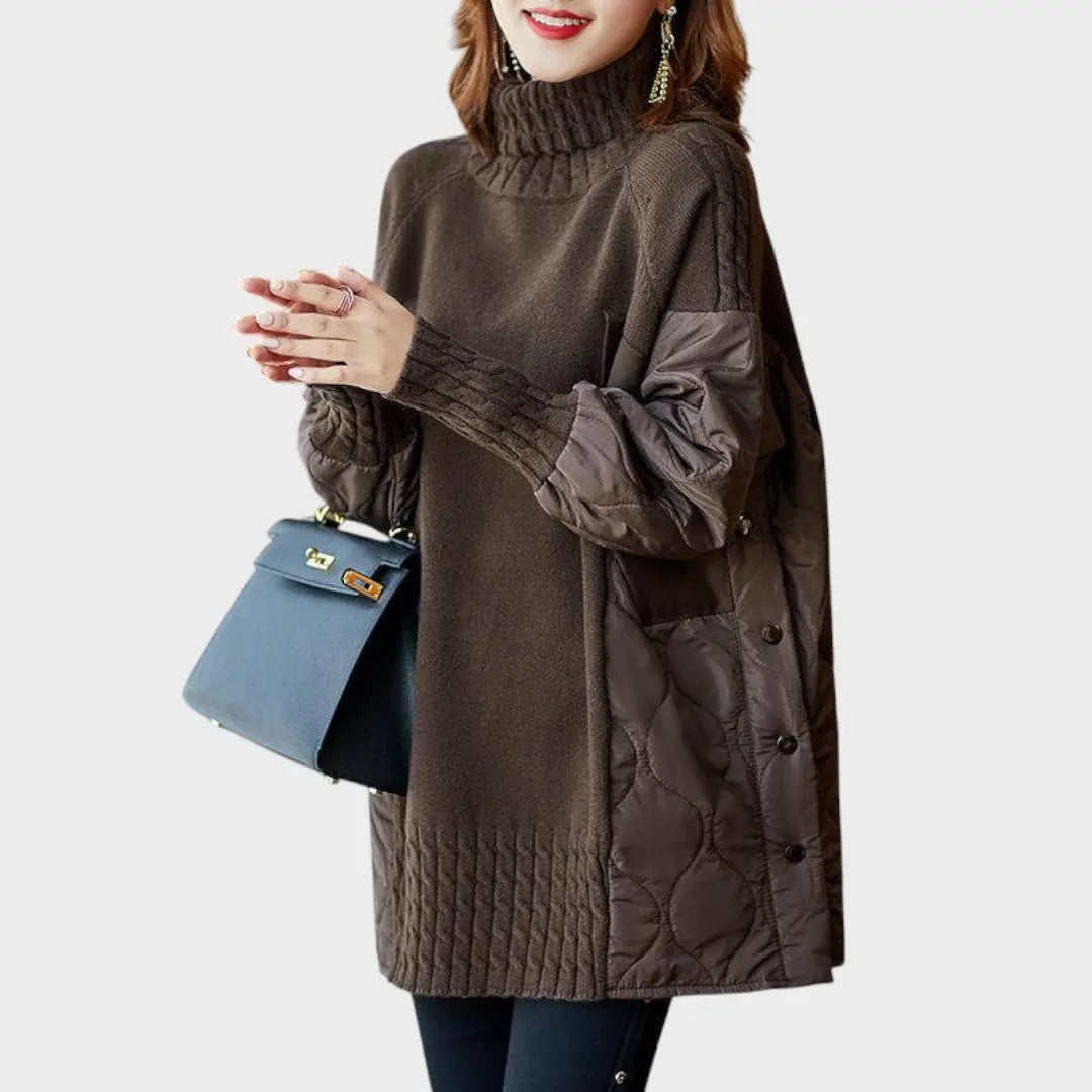 Sarah | Jersy Oversize de Cuello Alto Alba Madrid