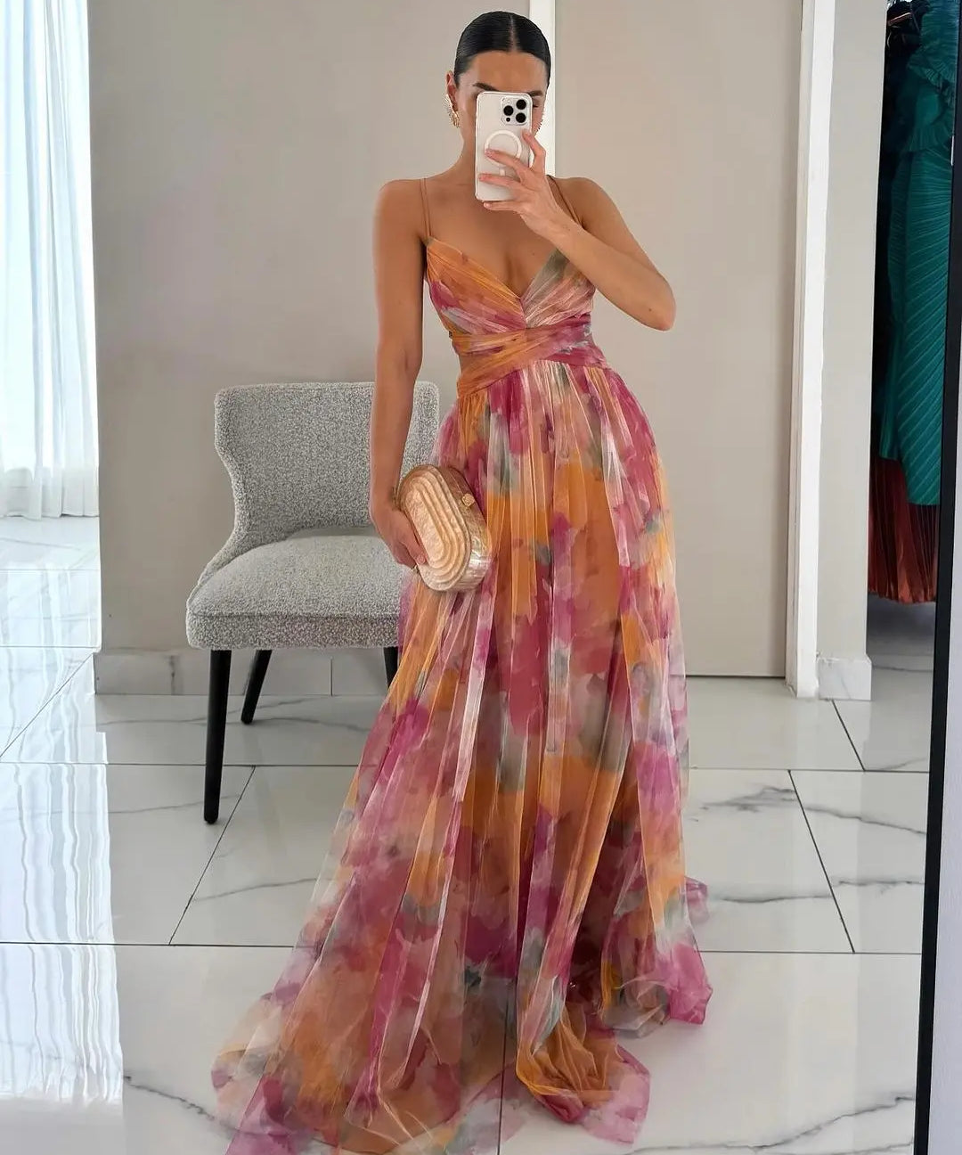 Giselle | Maxi vestido encantador con estampado floral Alba Madrid