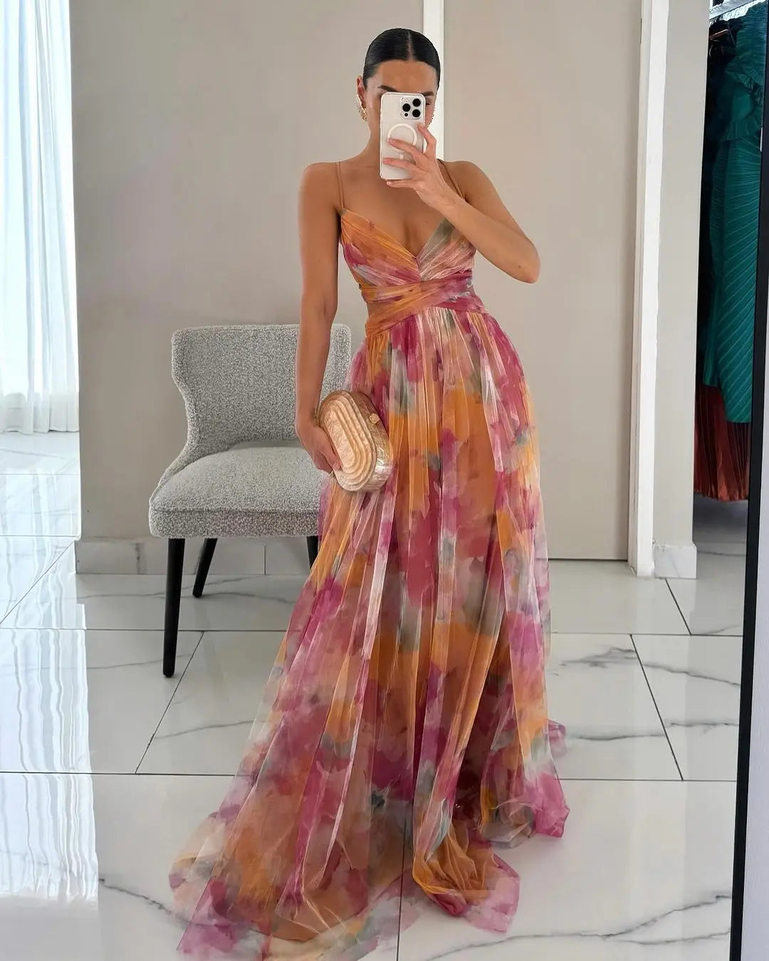 Giselle | Maxi vestido encantador con estampado floral Alba Madrid
