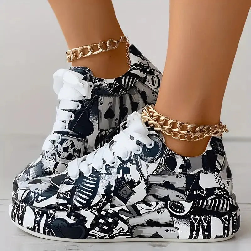 Veronika - Zapatillas Diseño de Graffiti Amortiguación Alba Madrid