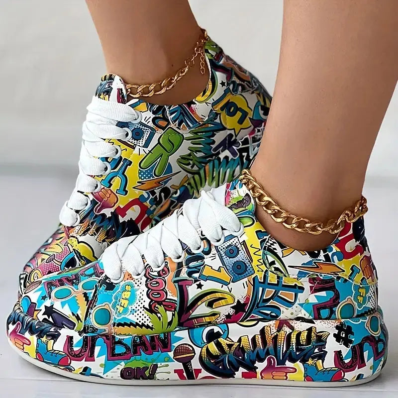 Veronika - Zapatillas Diseño de Graffiti Amortiguación Alba Madrid