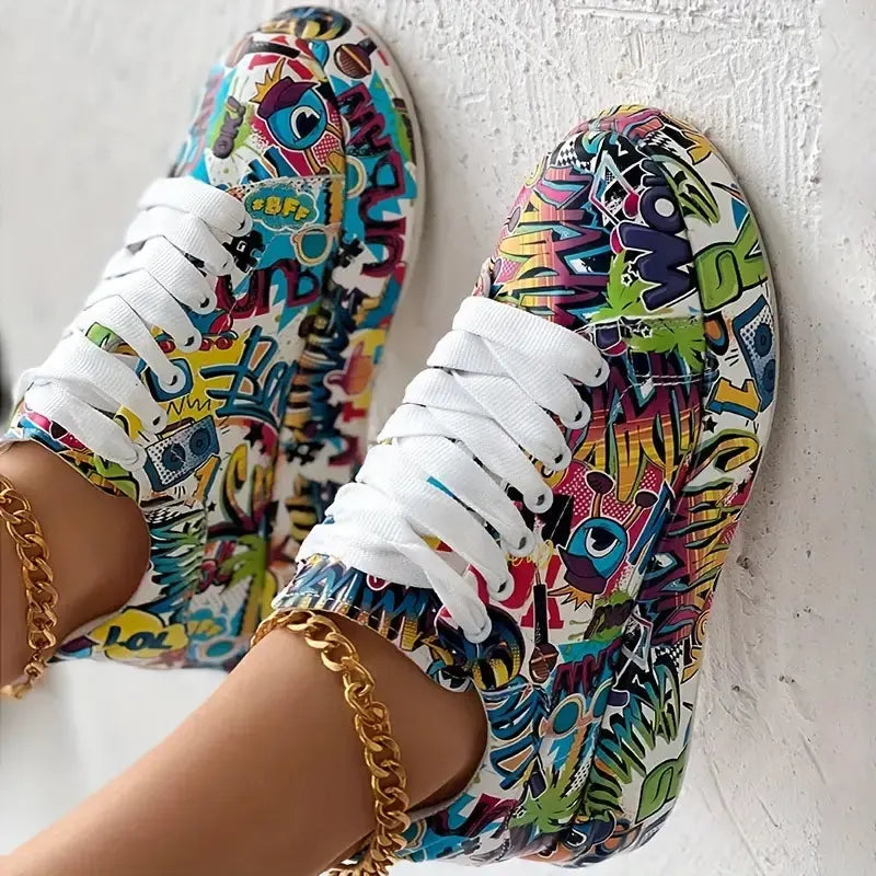 Veronika - Zapatillas Diseño de Graffiti Amortiguación Alba Madrid