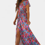 Patricia - Largo vestido cruzado con diseño floral Alba Madrid