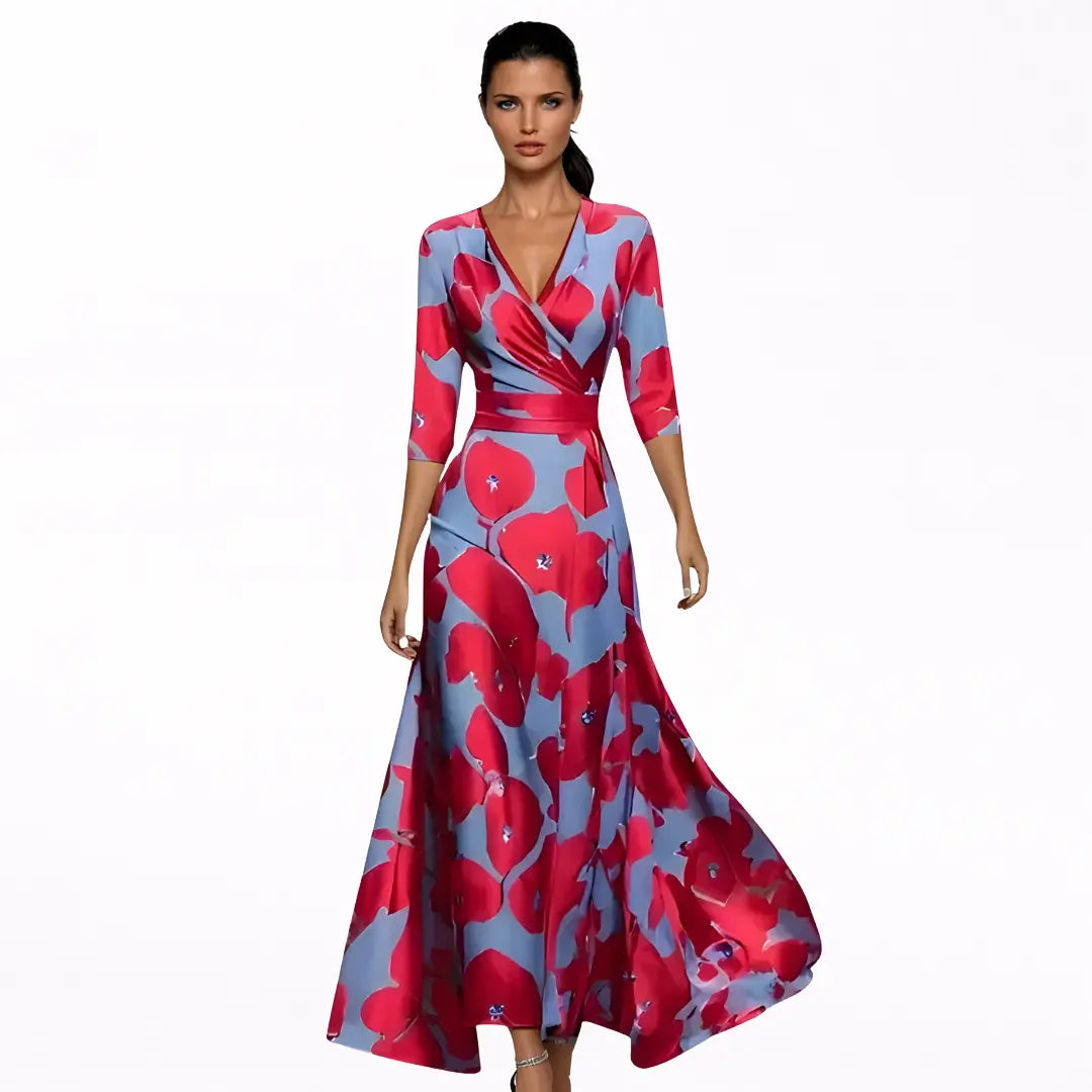 Emilia | Maxi Vestido Floral Elegante Alba Madrid
