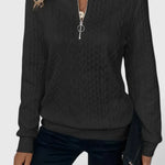 Zoey Jersey de Punto con Cremallera Suave Alba Madrid
