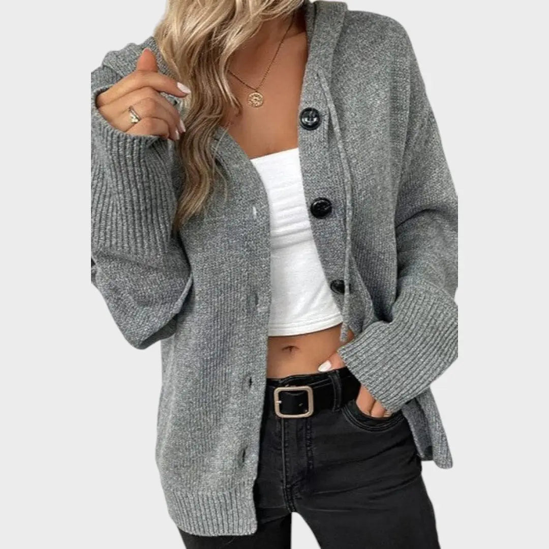 Amélia | Cardigan de Punto Suave con Capucha Alba Madrid