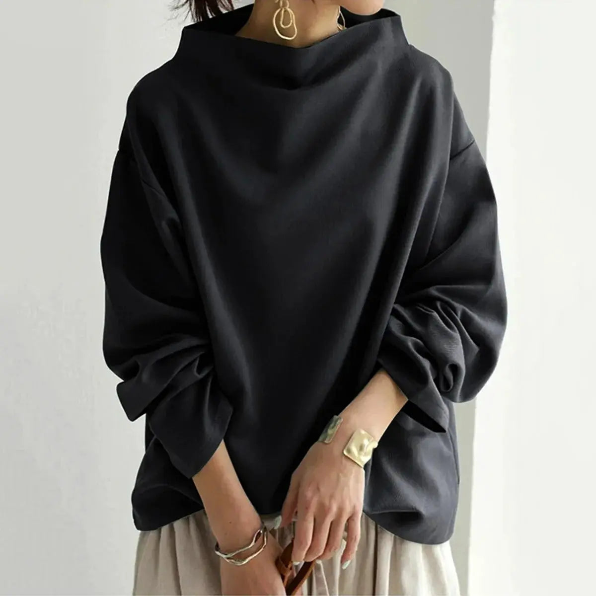 Clara - Jersey Oversize Negro Alba Madrid