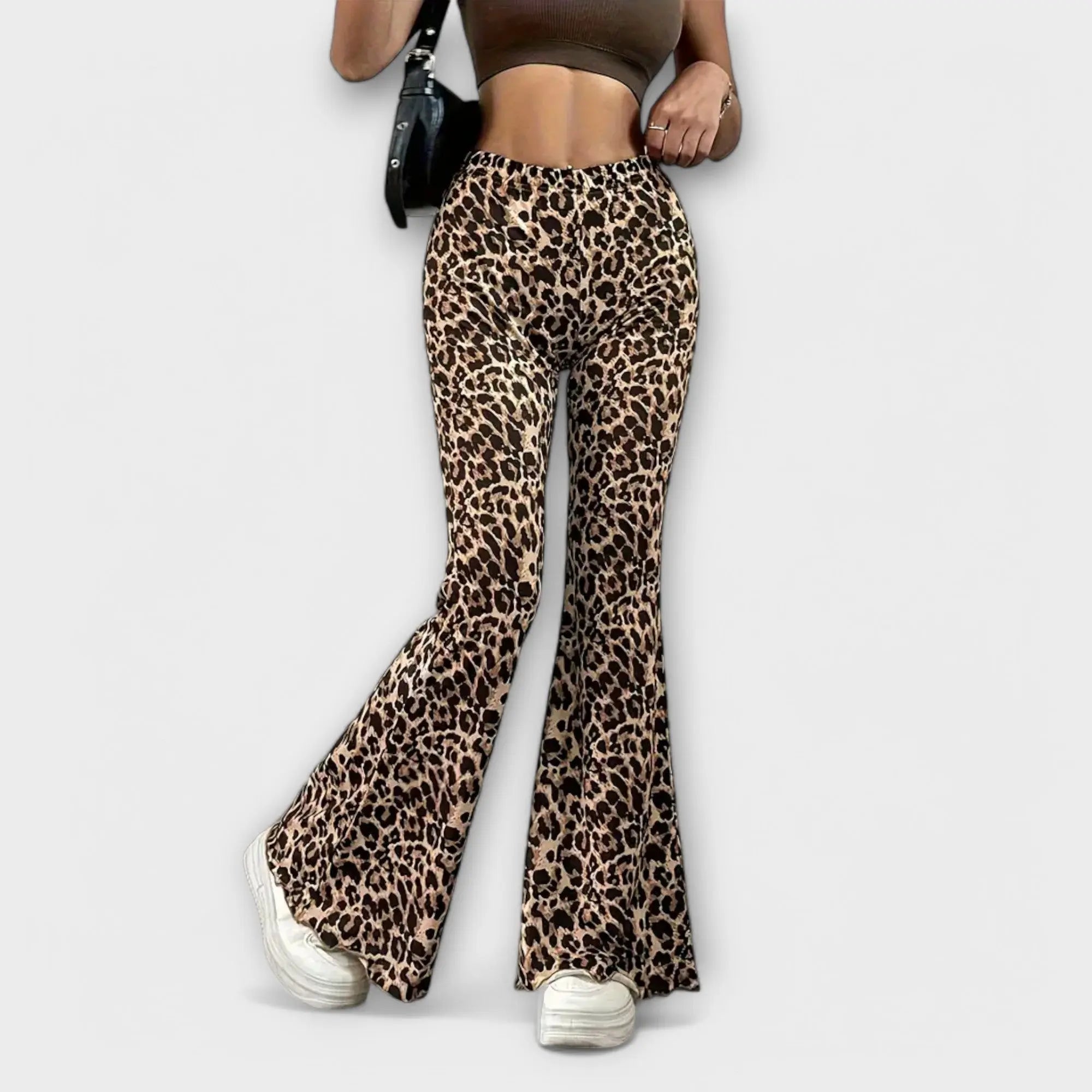 Celia | Pantalones Bootcut con Estampado de Leopardo Alba Madrid
