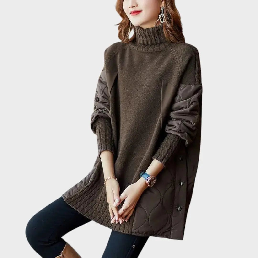 Sarah | Jersy Oversize de Cuello Alto Alba Madrid