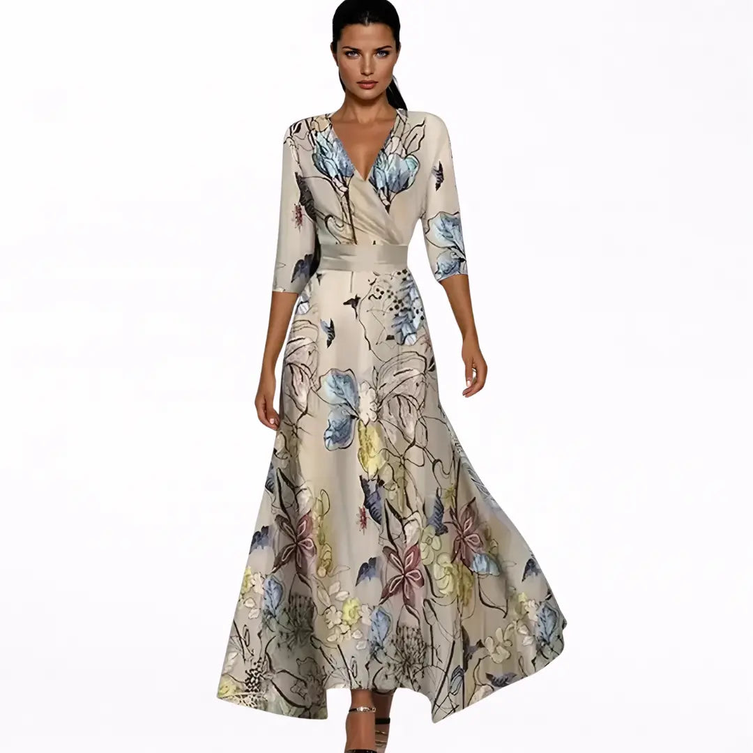 Emilia | Maxi Vestido Floral Elegante Alba Madrid