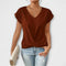 Elena | Blusa con escote en V y detalle de botón Alba Madrid