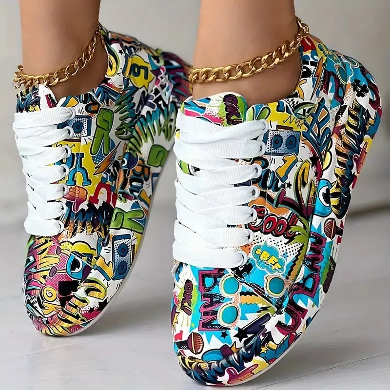 Veronika - Zapatillas Diseño de Graffiti Amortiguación Alba Madrid