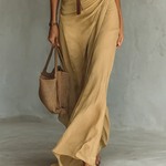 Carmen | Vestido maxi con solapa y cinturón en la cintura Alba Madrid