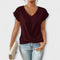 Elena | Blusa con escote en V y detalle de botón Alba Madrid