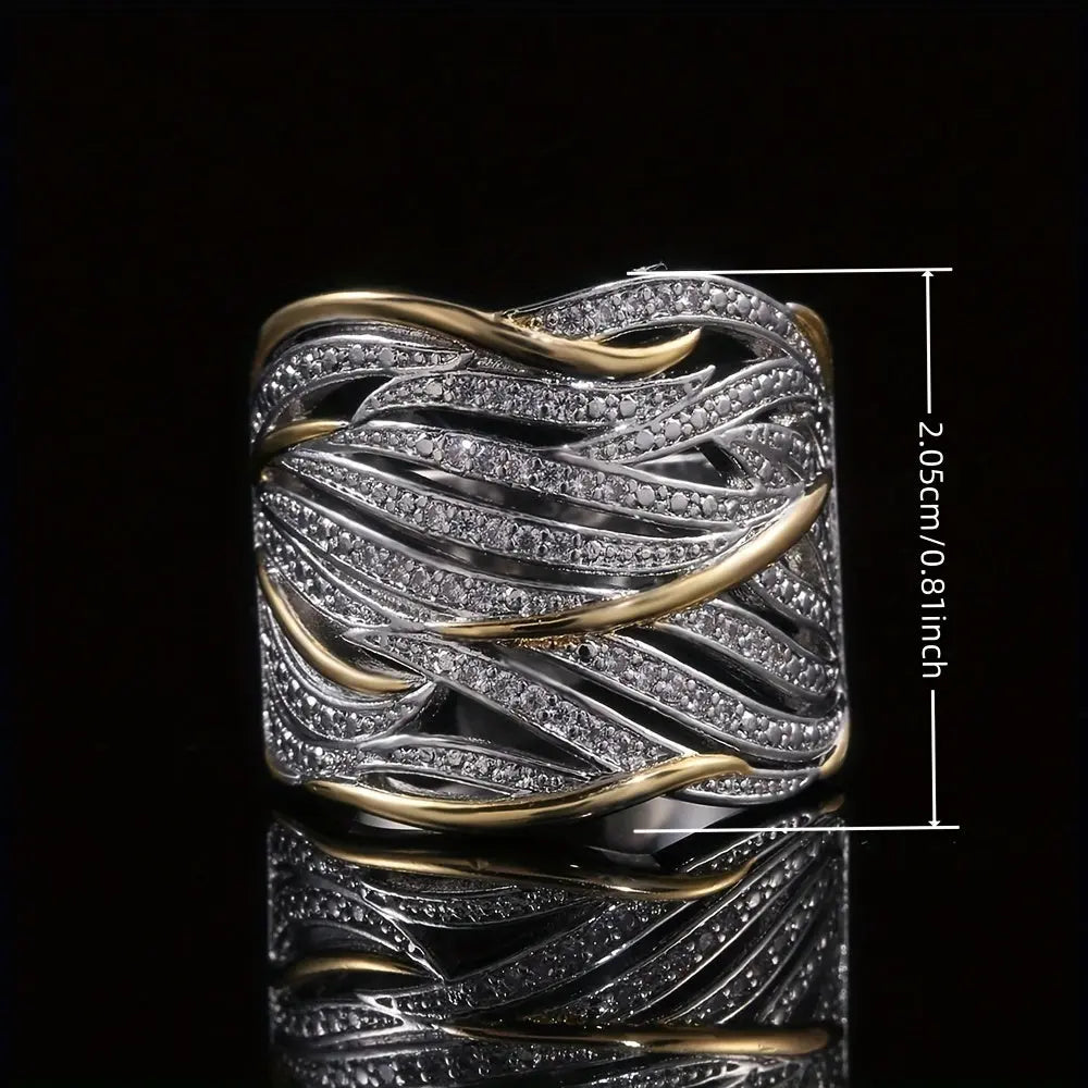 Anillo retorcido de múltiples capas elegante Alba Madrid