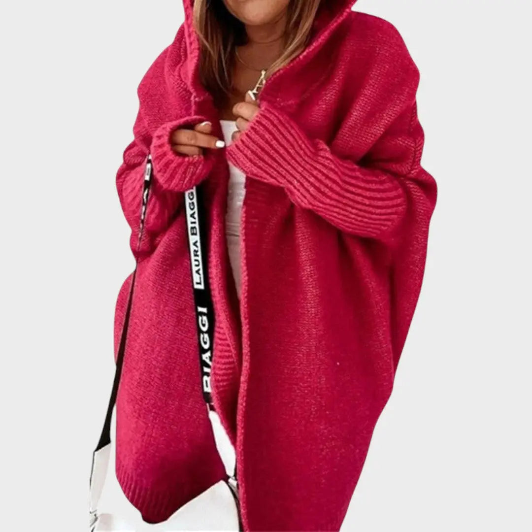 Marcela |  Cárdigan de Punto con Capucha Oversized Alba Madrid