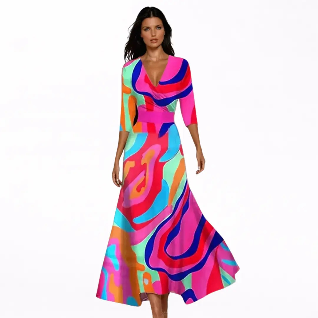 Emilia | Maxi Vestido Floral Elegante Alba Madrid