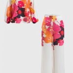 Sybella Conjunto de Dos Piezas con Hombros Descubiertos y Pantalones Amplios Estampados Alba Madrid