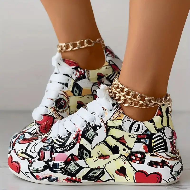 Veronika - Zapatillas Diseño de Graffiti Amortiguación Alba Madrid