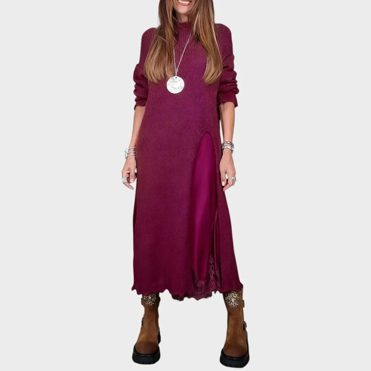 Vega | Conjunto de Jersey y Vestido de Estilo Lencería Alba Madrid