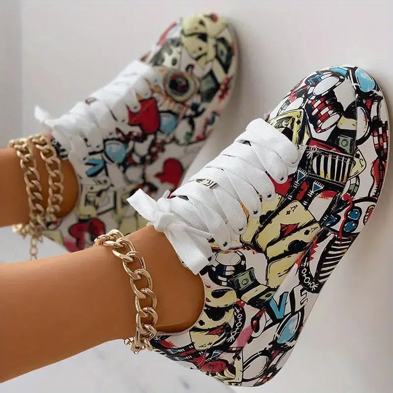 Veronika - Zapatillas Diseño de Graffiti Amortiguación Alba Madrid