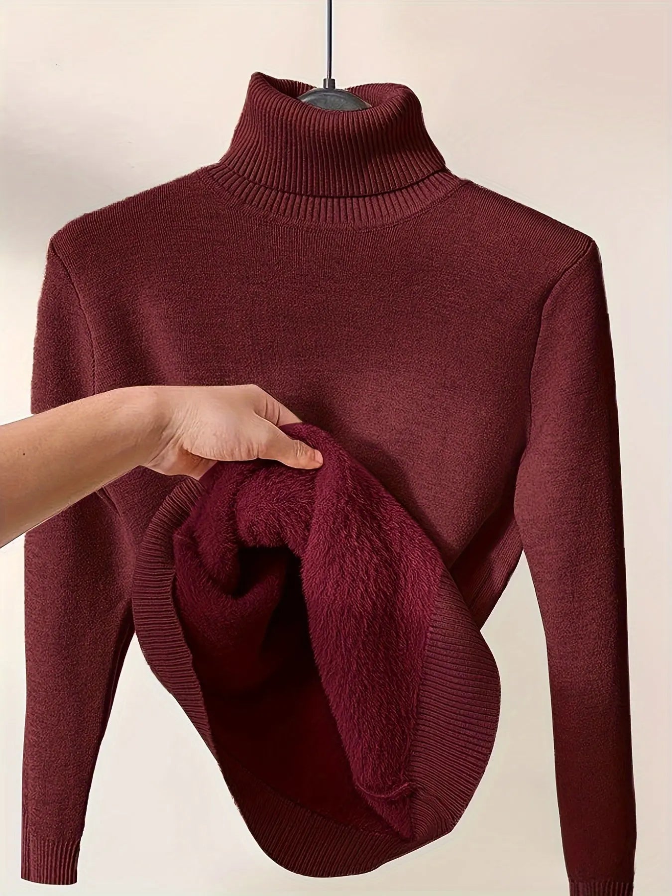 Zoe - Suéter de Cuello Alto Suave Alba Madrid