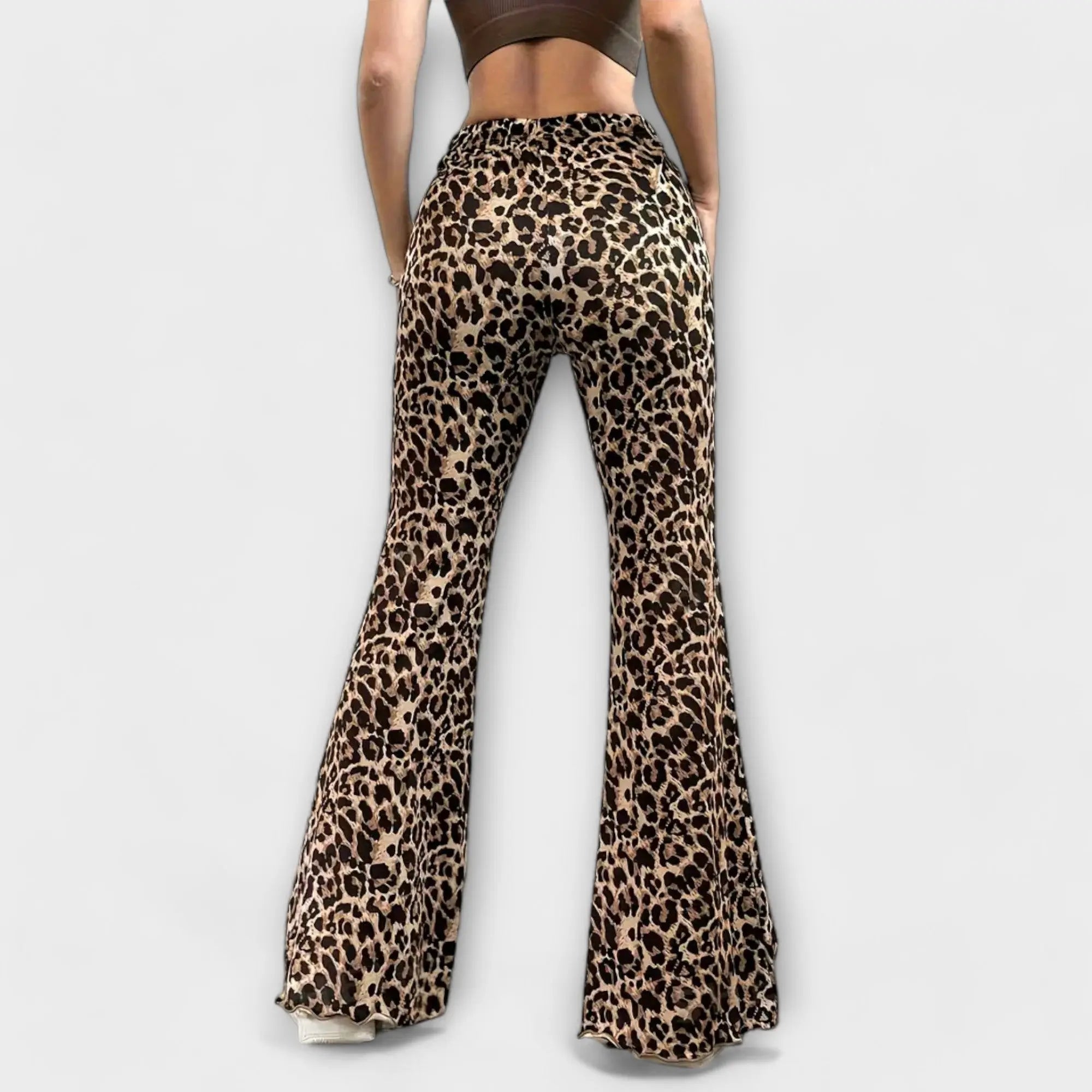 Celia | Pantalones Bootcut con Estampado de Leopardo Alba Madrid