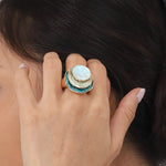 Anillo de esmalte boho de tres capas Alba Madrid