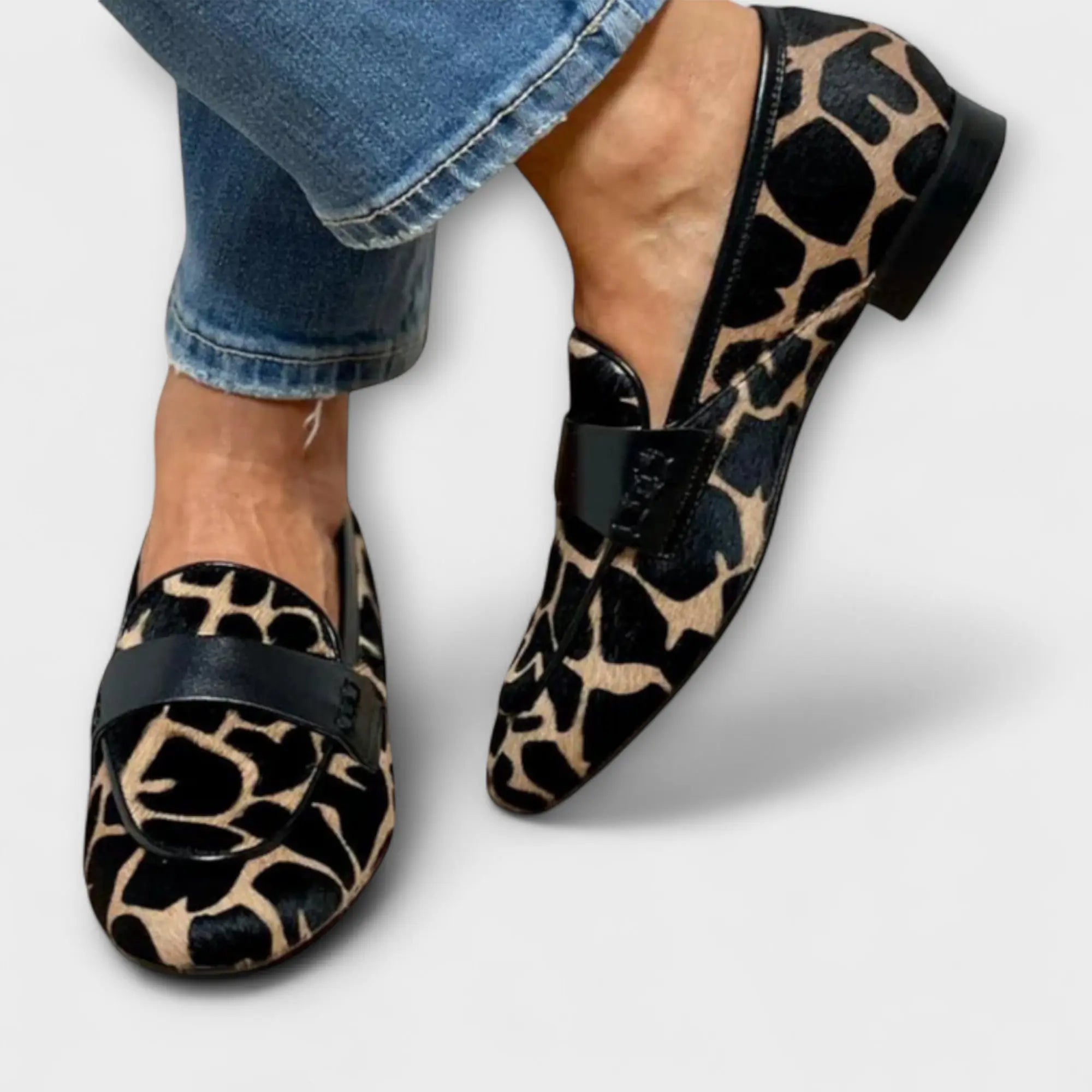 Mocasines sin cordones de leopardo Alba Madrid