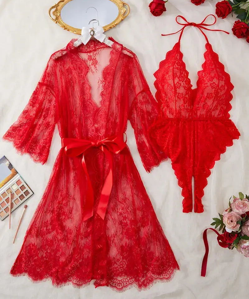 Beatriz - Body de encaje con escote pronunciado Alba Madrid