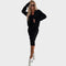 Karin | Conjunto de Vestido Midi Y Chaqueta Bomber De Canalé Alba Madrid
