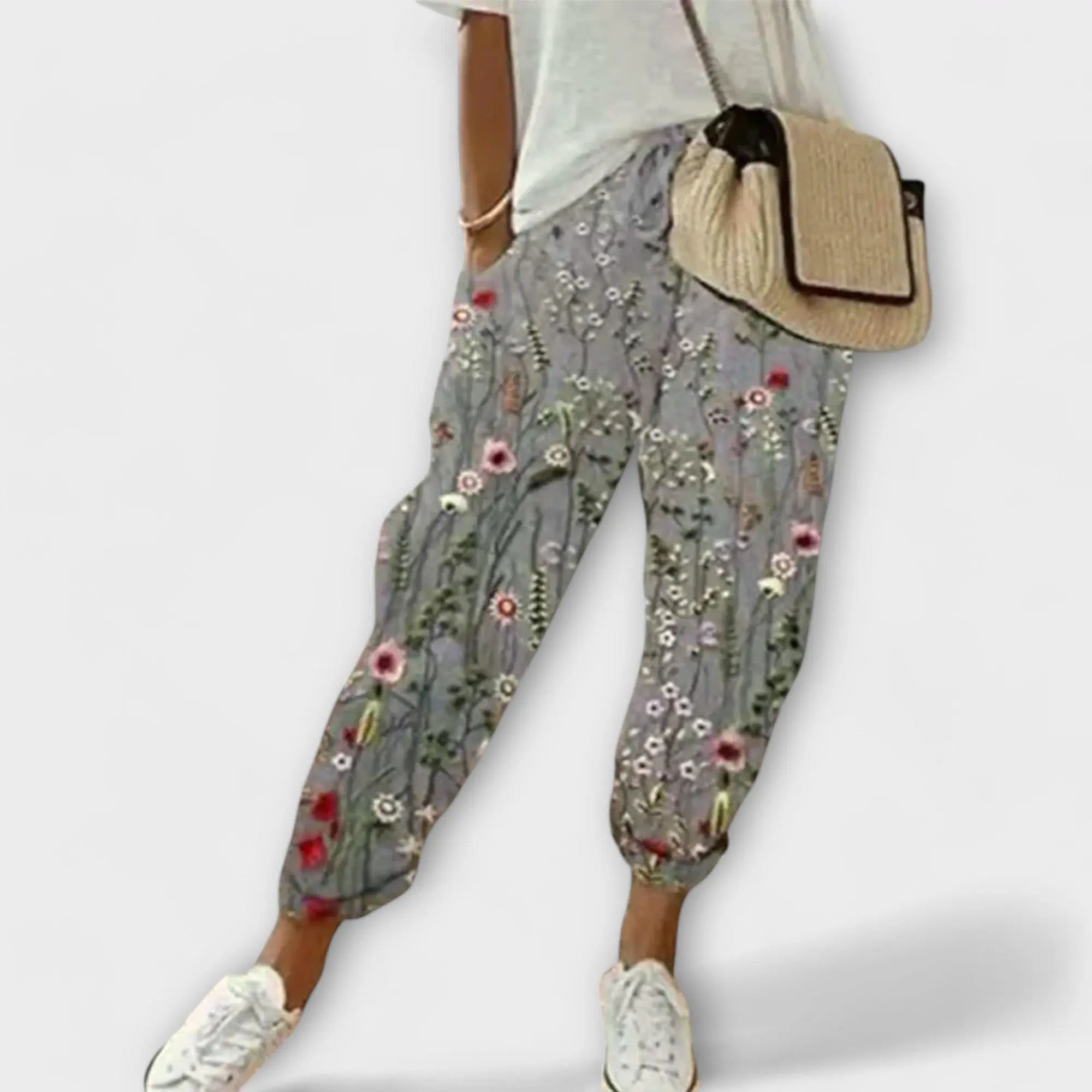 Burga - Pantalones Confortables de Algodón y Lino Alba Madrid