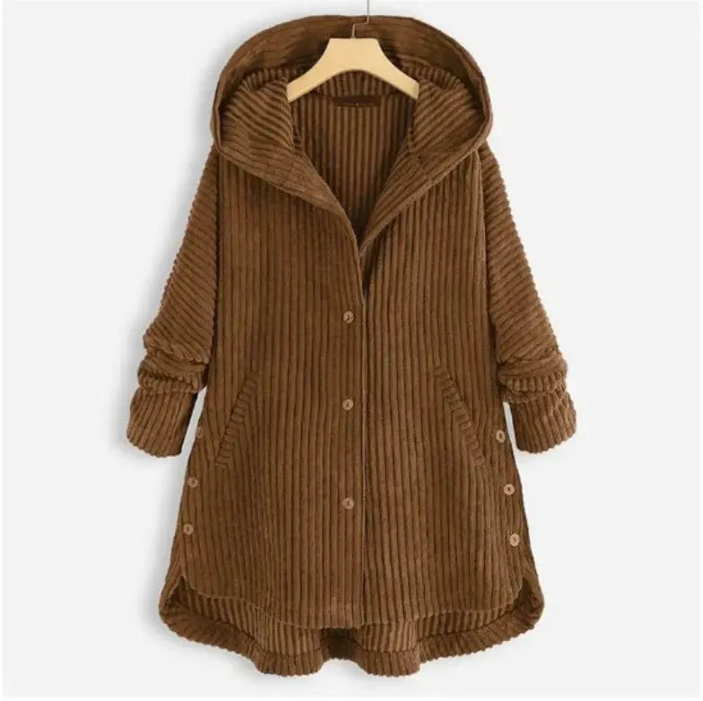 María - Chaqueta Chic con Capucha y Detalles de Canalé Alba Madrid