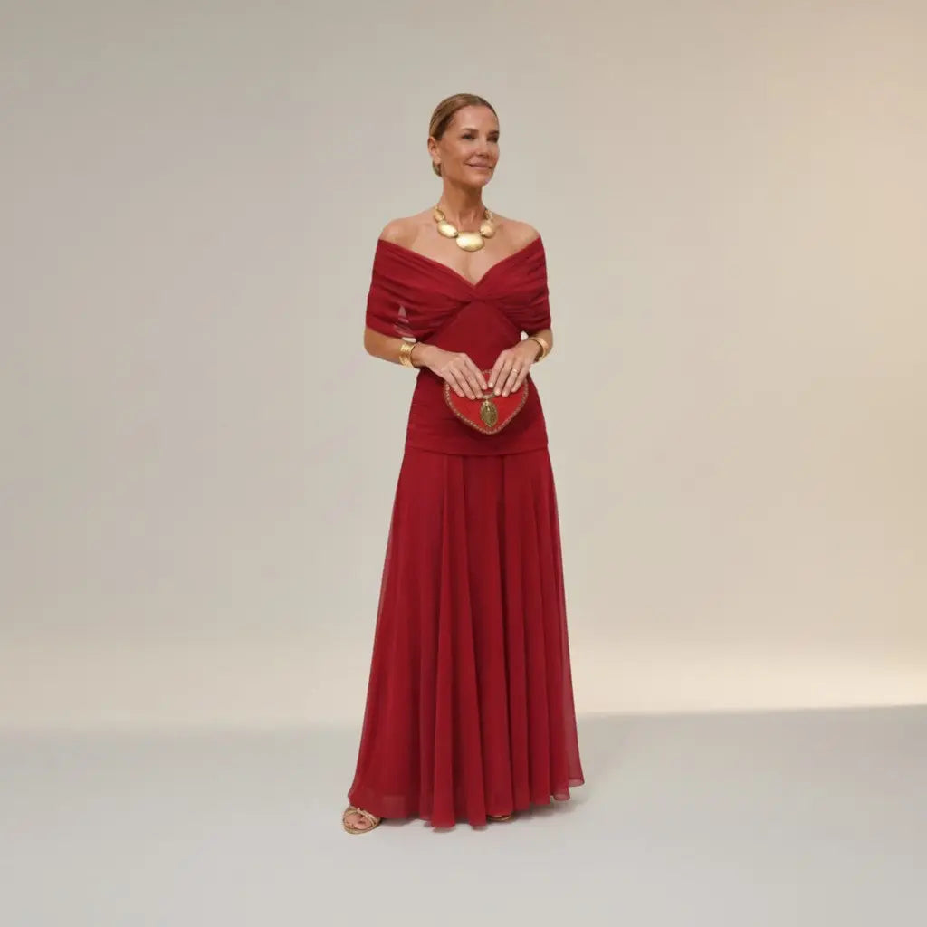 Velora - Vestido Largo Floral con Escote en V Alba Madrid