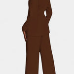 Marnie Conjunto de Blazer a Medida y Pantalones de Pierna Ancha Alba Madrid