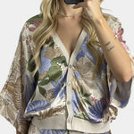 Shae Conjunto Suave de Blusa y Falda de Cola de Pez Floral Alba Madrid