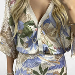Shae Conjunto Suave de Blusa y Falda de Cola de Pez Floral Alba Madrid