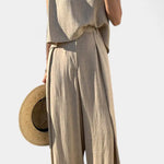 Lauren Conjunto de Dos Piezas de Pierna Ancha Alba Madrid