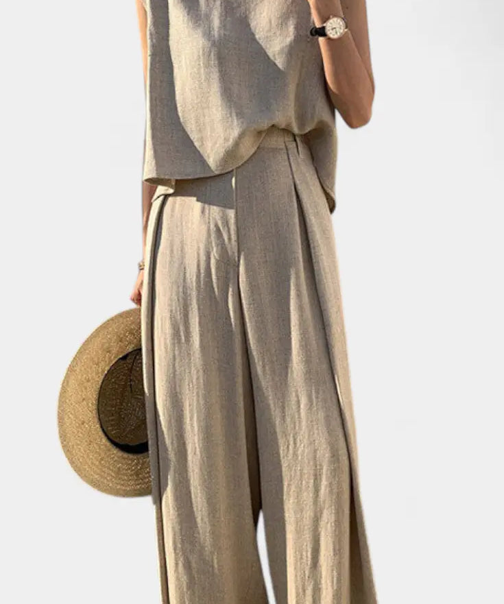 Lauren Conjunto de Dos Piezas de Pierna Ancha Alba Madrid