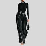 Emma | Conjunto elegante de dos piezas con cuello alto y pantalón ancho Alba Madrid