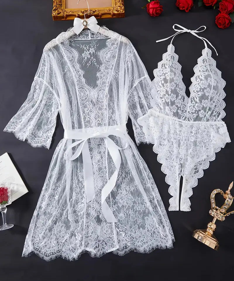 Beatriz - Body de encaje con escote pronunciado Alba Madrid