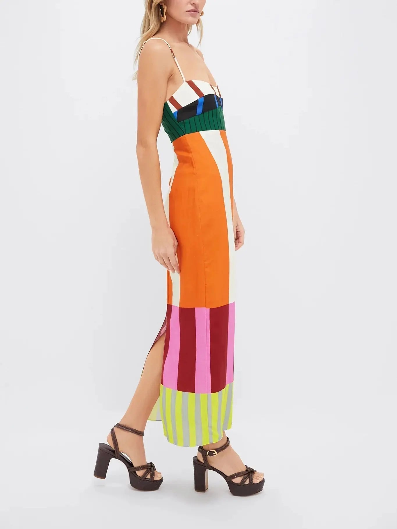 Paloma | Maxi Vestido Colorido a Rayas Alba Madrid