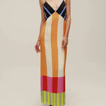 Paloma | Maxi Vestido Colorido a Rayas Alba Madrid