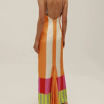 Paloma | Maxi Vestido Colorido a Rayas Alba Madrid