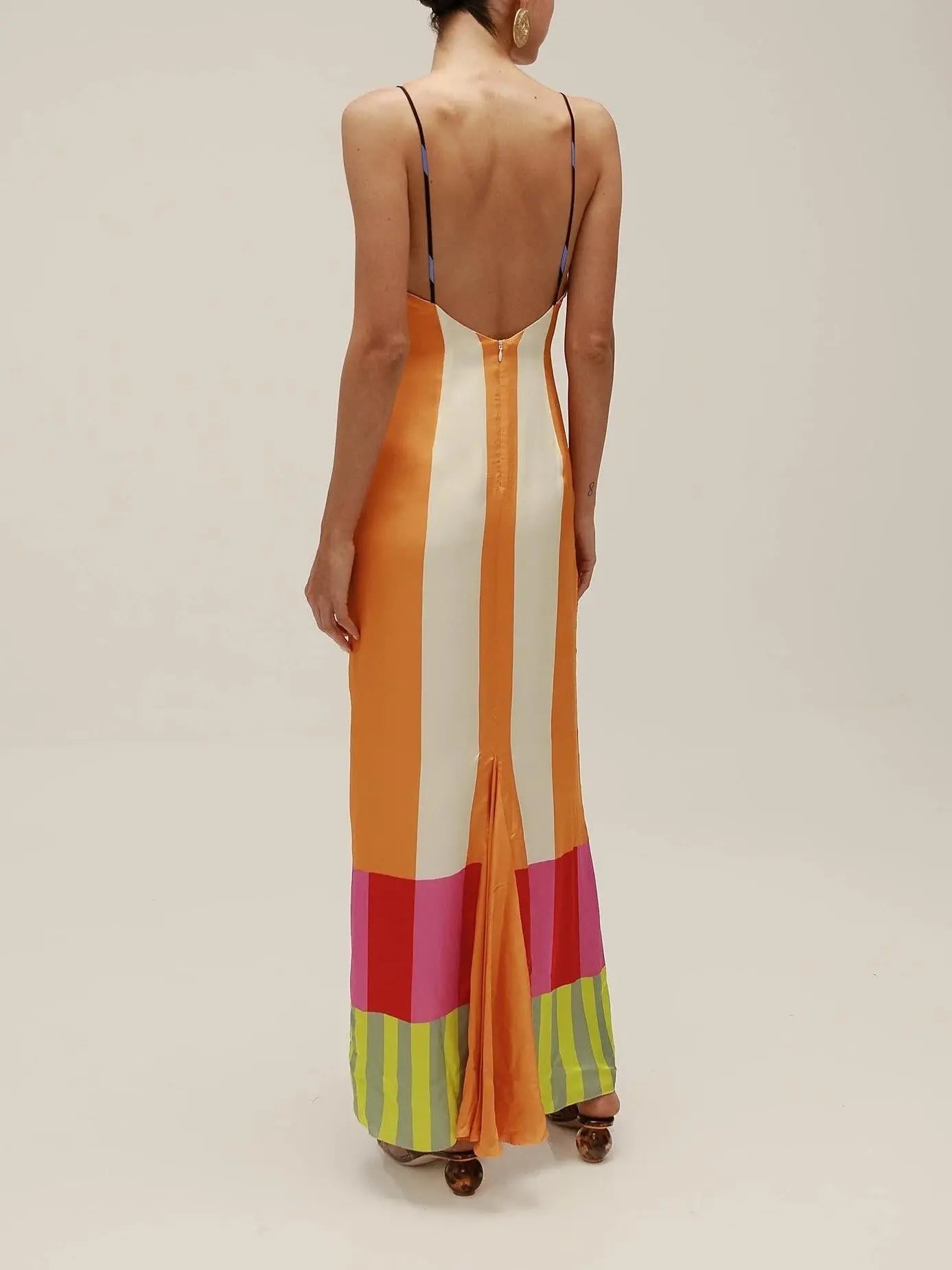 Paloma | Maxi Vestido Colorido a Rayas Alba Madrid