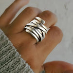 Lourdes - Anillo de Plata Vintage de Grosor Alba Madrid