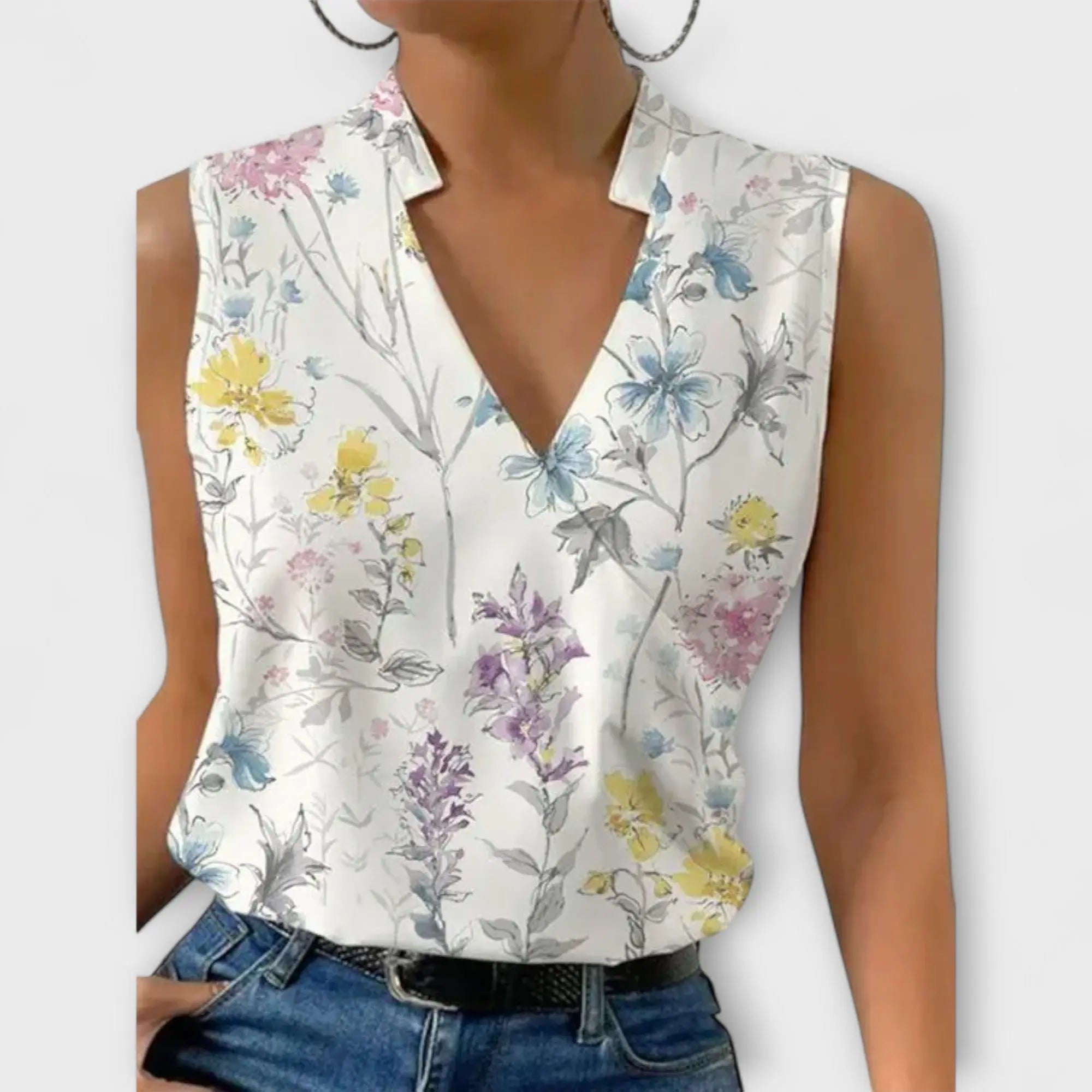 Lucía | Blusa de verano suave con escote en V Alba Madrid
