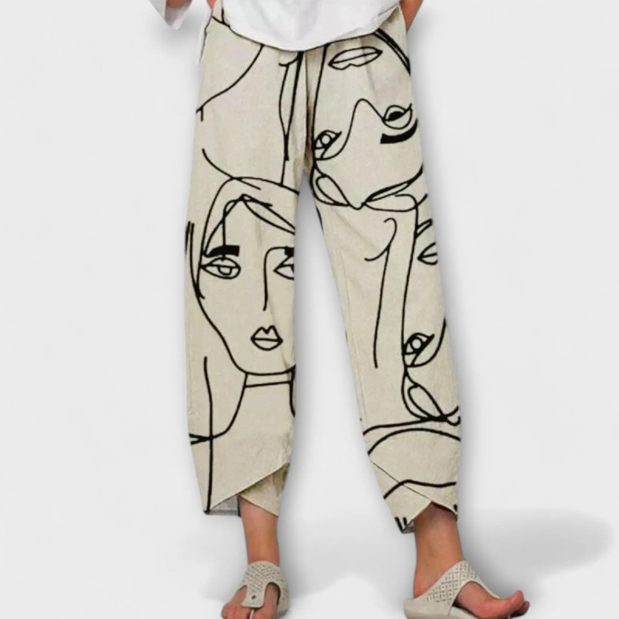 Nahia - Pantalones de Lino Elegantes Alba Madrid