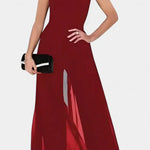 Nadia Mono Elegante sin Mangas con Transparencia Frontal Alba Madrid