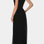 Nadia Mono Elegante sin Mangas con Transparencia Frontal Alba Madrid